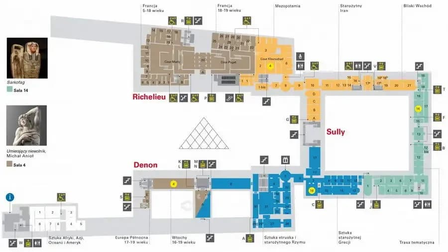 Gdzie jest Mona Lisa w Luwrze? Mapa i trasa krok po kroku